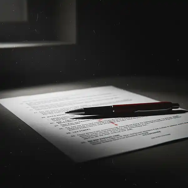 Roteiro de televisão sobre uma mesa com anotações de direção